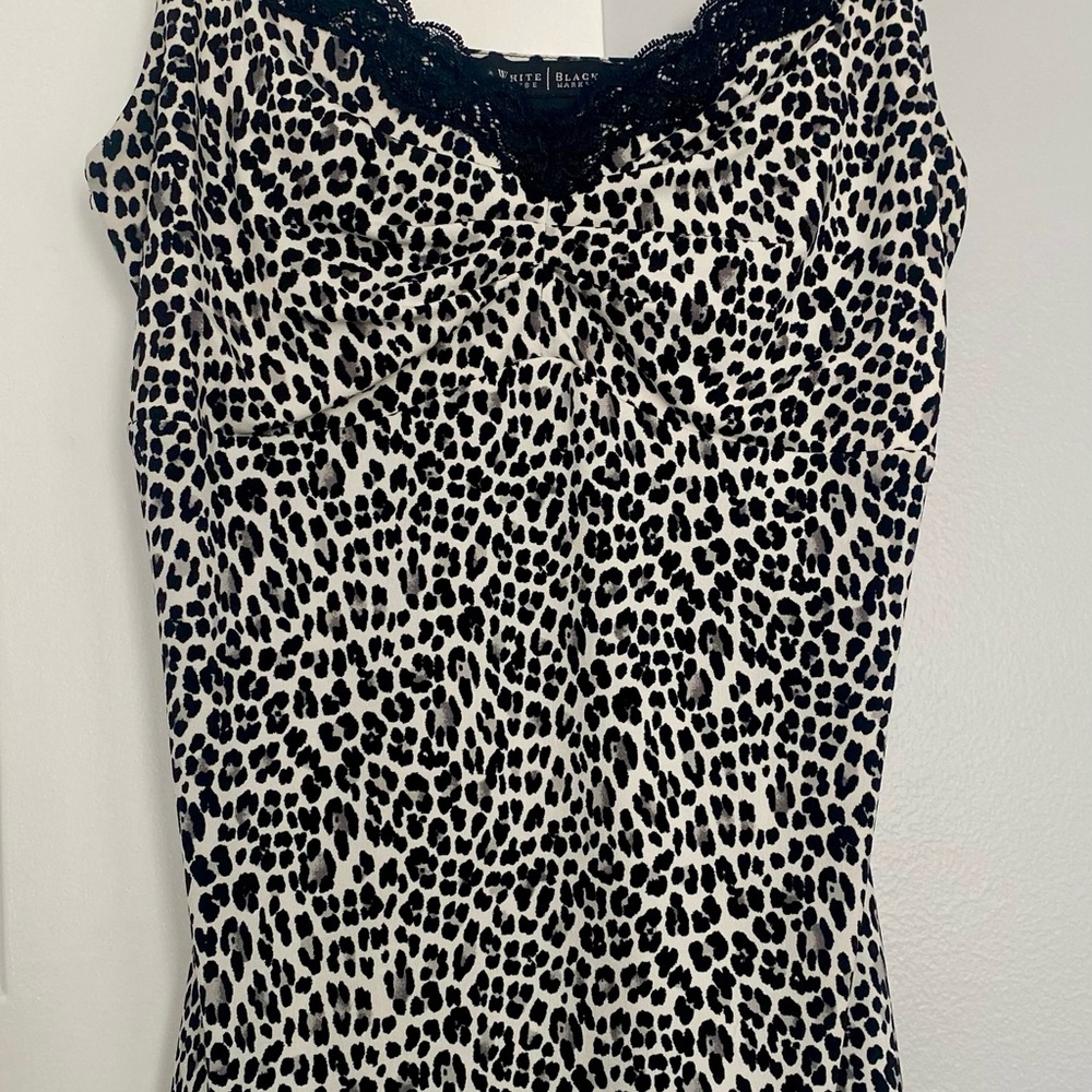 White House Black Market Black and White Camisole